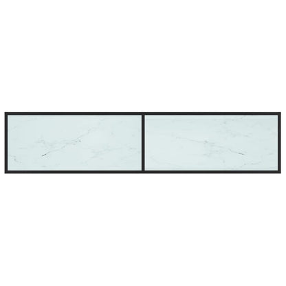 TV-Møbel Hvit TV-benk marmor 180x40x40,5 cm herdet glass