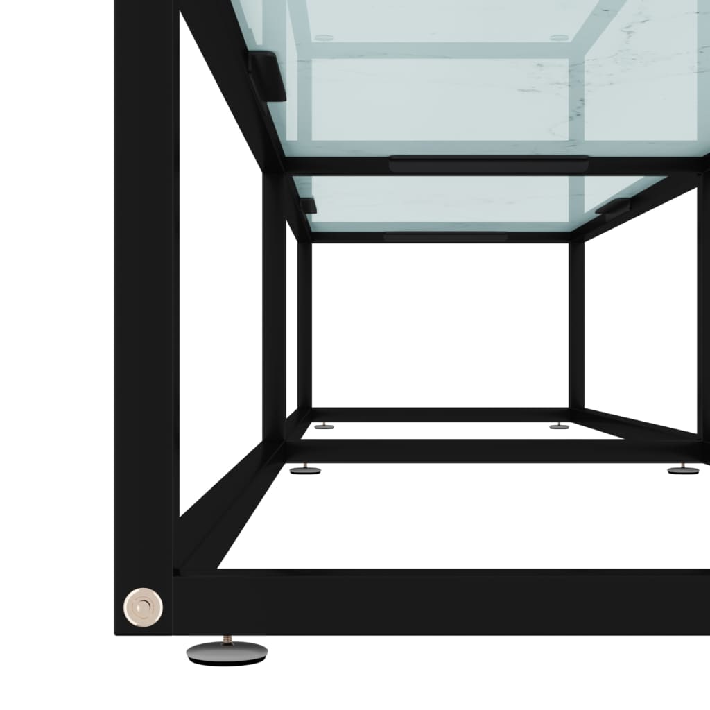 TV-Møbel Hvit TV-benk marmor 180x40x40,5 cm herdet glass