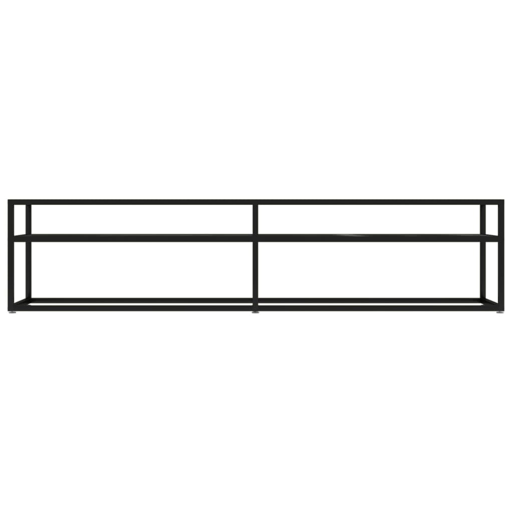 TV-Møbel Svart TV-benk marmor 180x40x40,5 cm herdet glass