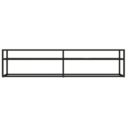 TV-Møbel Svart TV-benk marmor 180x40x40,5 cm herdet glass