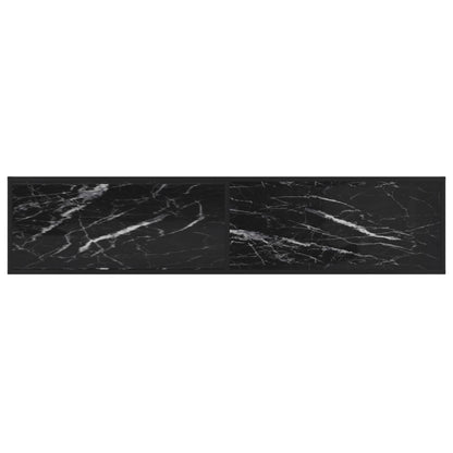 TV-Møbel Svart TV-benk marmor 180x40x40,5 cm herdet glass