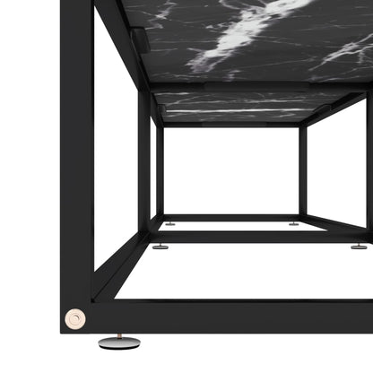 TV-Møbel Svart TV-benk marmor 180x40x40,5 cm herdet glass