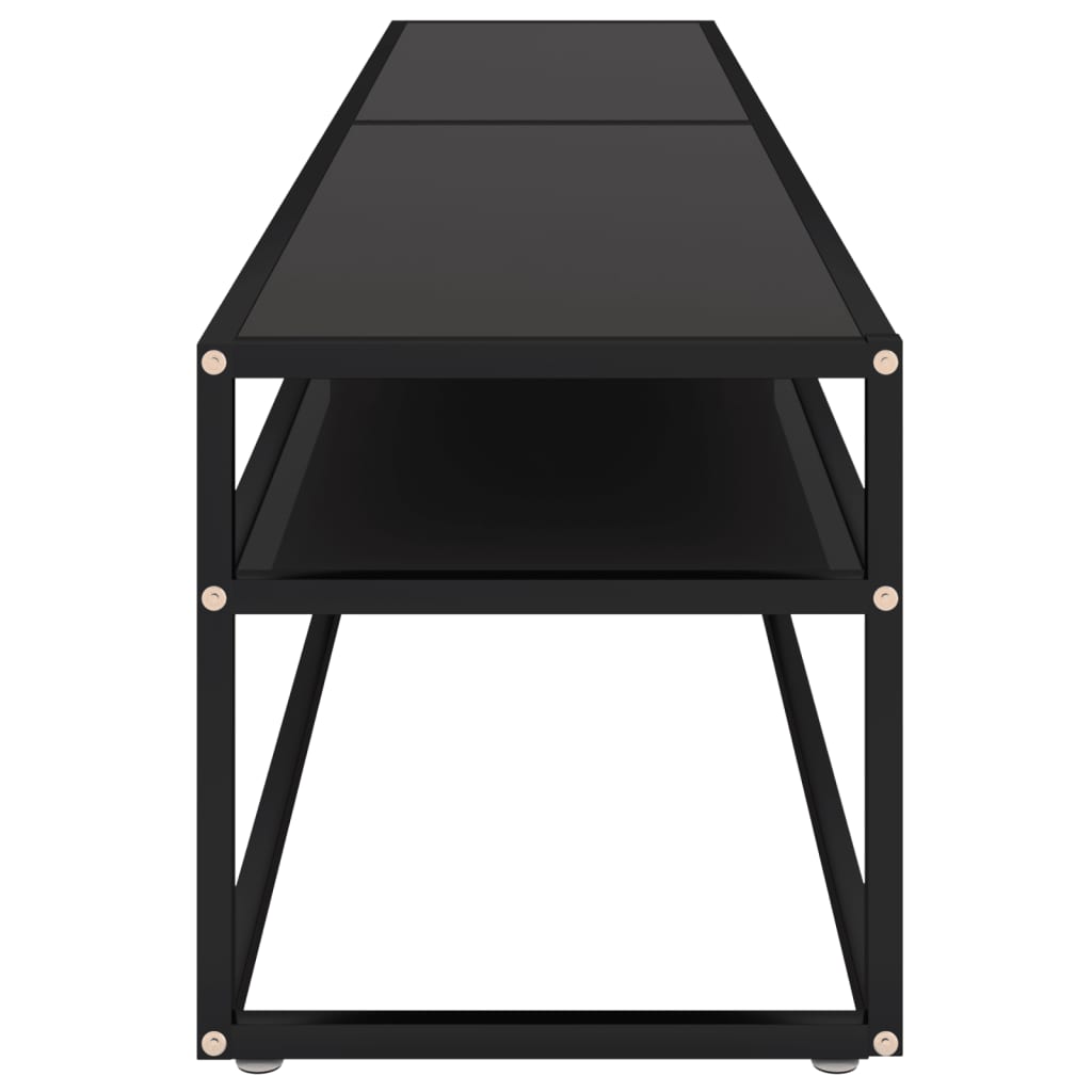 TV-Møbel Svart TV-benk 200x40x40,5 cm herdet glass