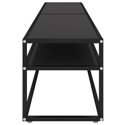 TV-Møbel Svart TV-benk 200x40x40,5 cm herdet glass