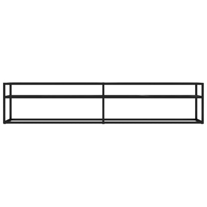 TV-Møbel Svart TV-benk marmor 200x40x40,5 cm herdet glass
