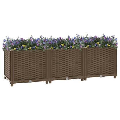 Utendørs Blomsterkasse Plantekasse Polypropen (PP) 120x40x38 cm polypropylen