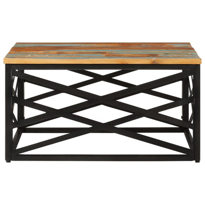 Salongbord Sofabord Tre 68x68x35 cm gjenvunnet heltre