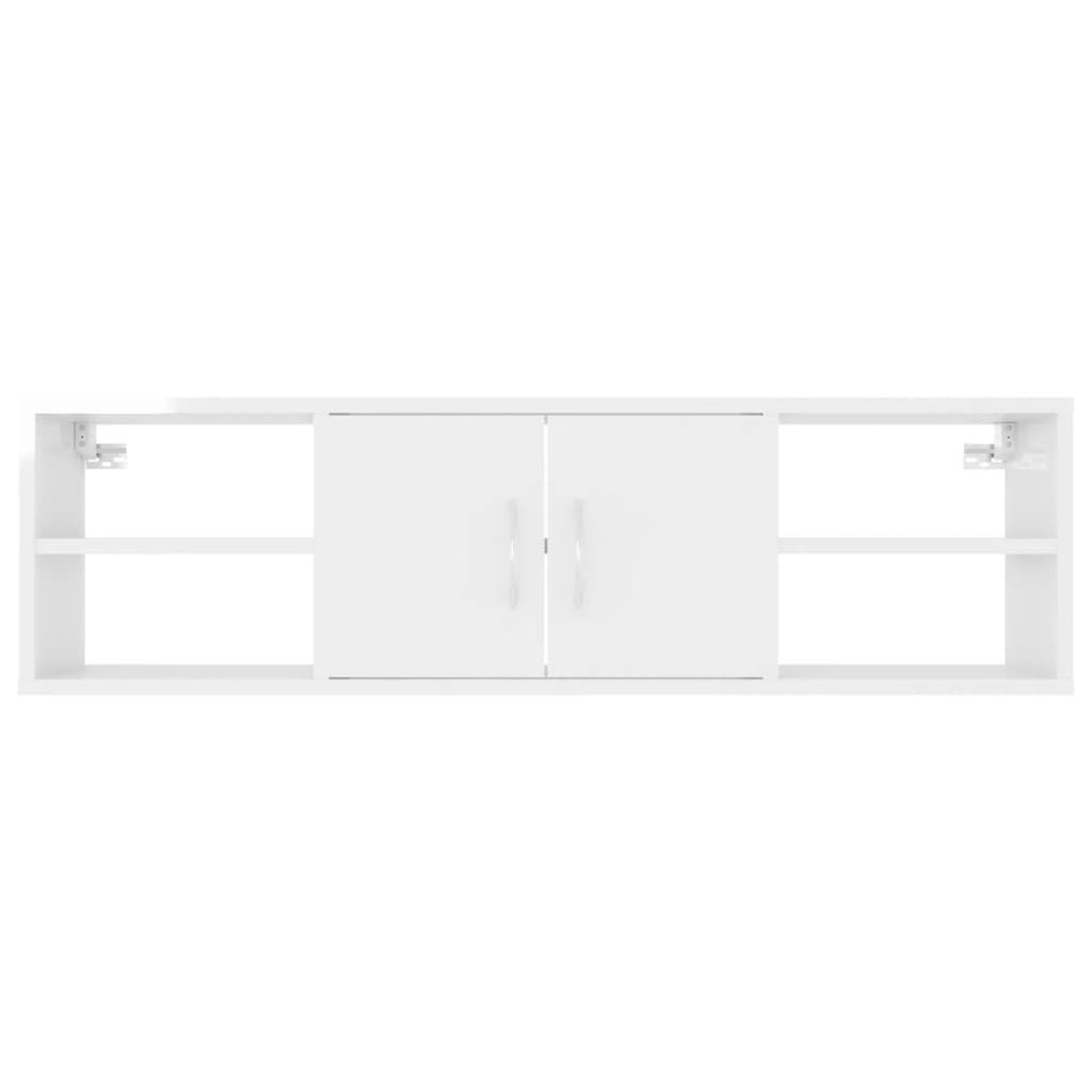 Vegghylle Høyglans Hvit 102x30x29 cm