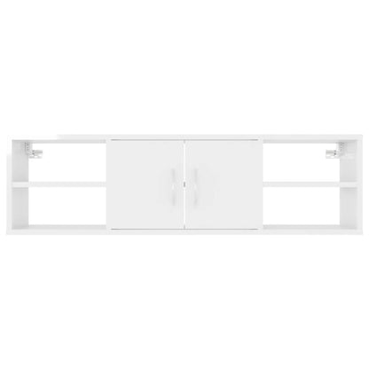Vegghylle Høyglans Hvit 102x30x29 cm