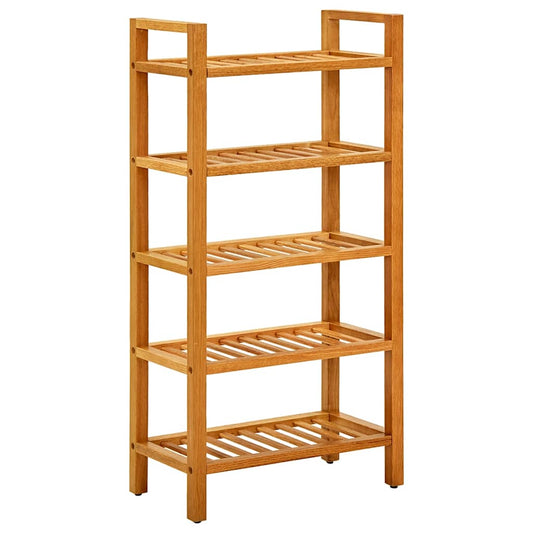 Skoskap Skohylle Skobenk Tre med 5 hyller 50x27x100 cm heltre eik