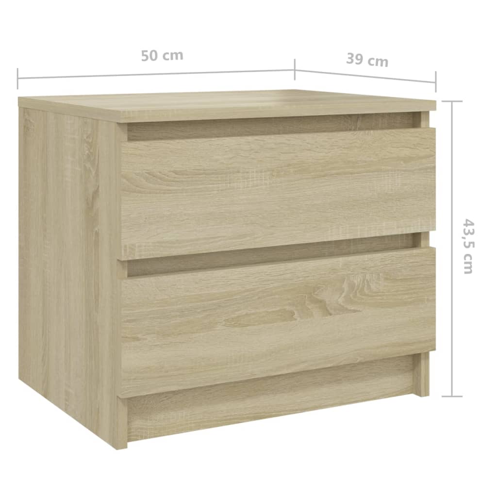 Nattbord Sengbord Sonoma Eik 50x39x43,5 cm
