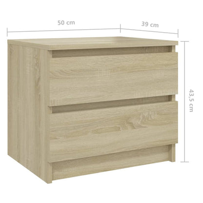 Nattbord Sengbord Sonoma Eik 50x39x43,5 cm