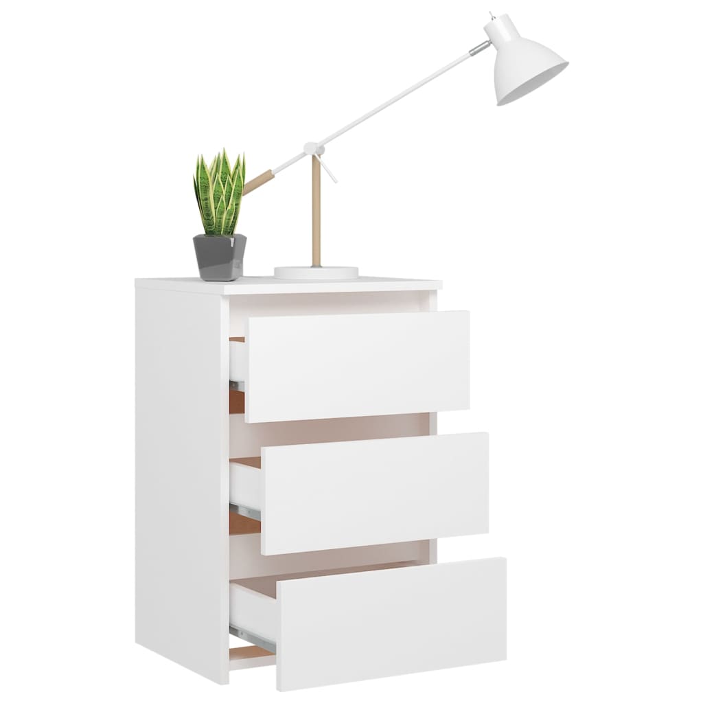 Nattbord Sengbord Hvit 40x35x62,5 cm