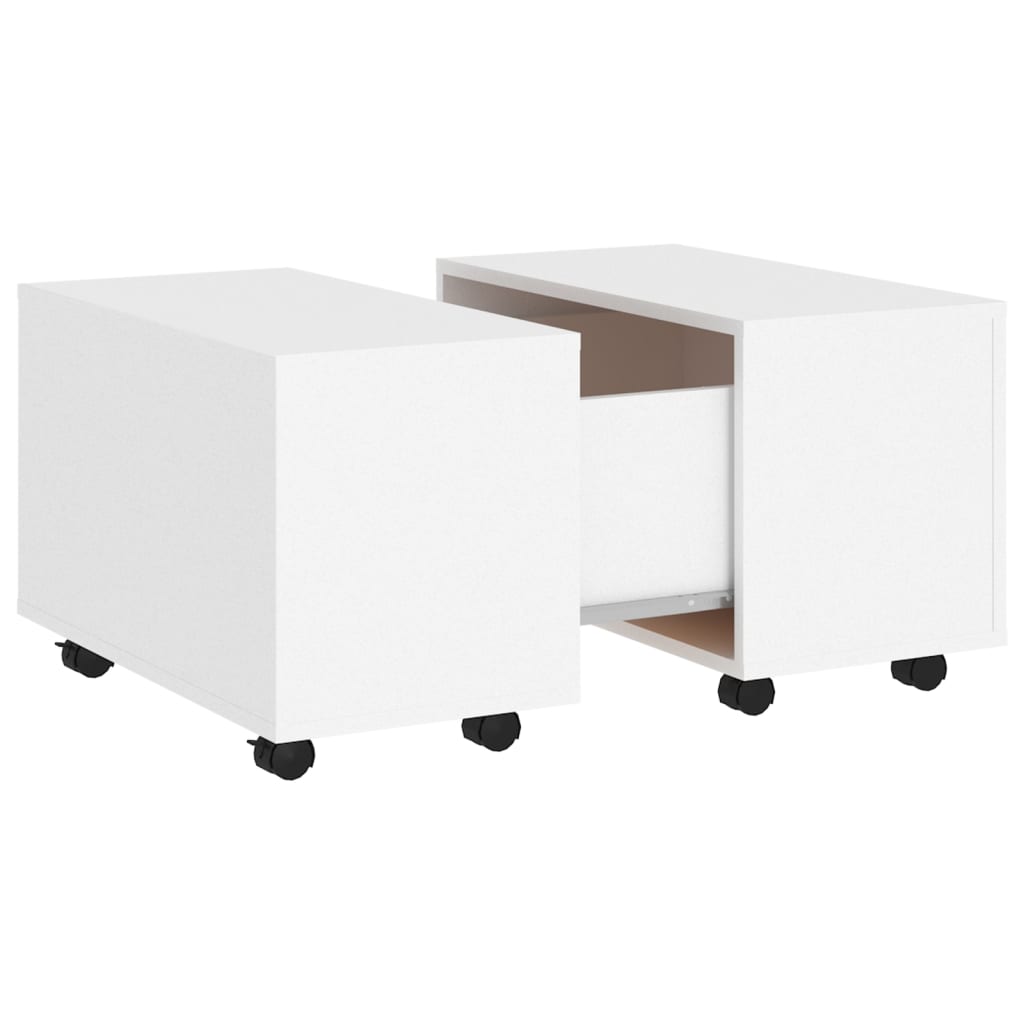 Salongbord Sofabord Hvit 60x60x38 cm