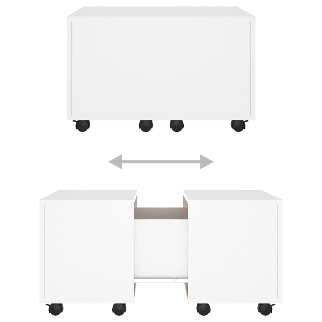 Salongbord Sofabord Hvit 60x60x38 cm