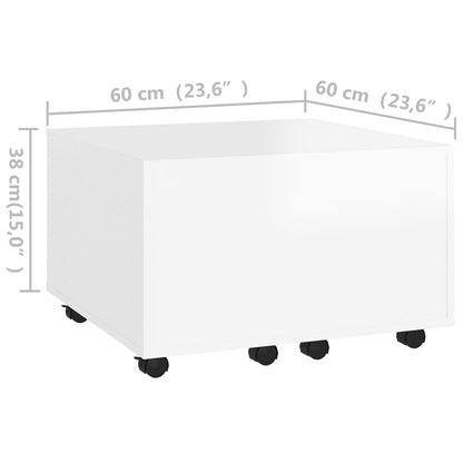 Salongbord Sofabord Hvit 60x60x38 cm