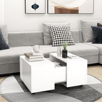 Salongbord Sofabord Hvit 60x60x38 cm