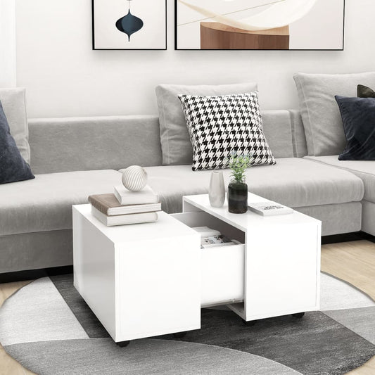 Salongbord Sofabord Hvit 60x60x38 cm