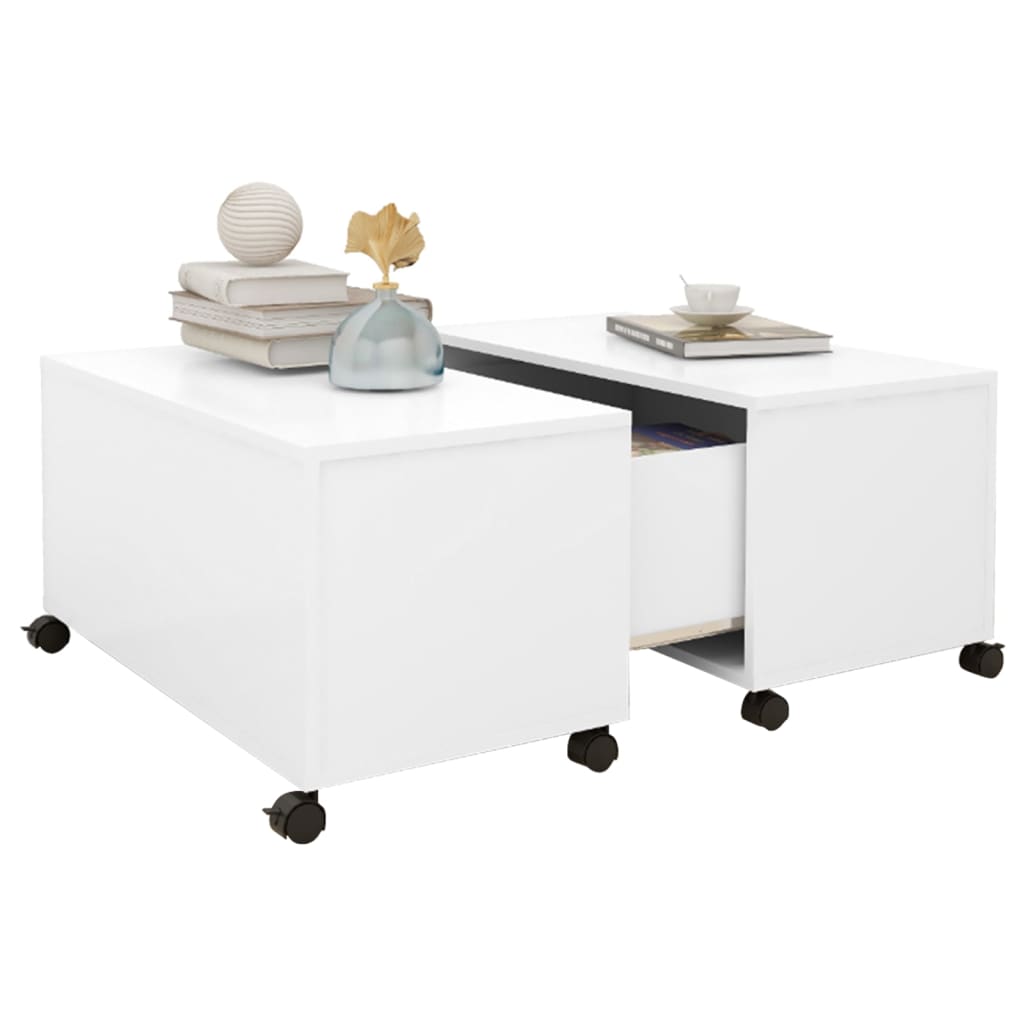 Salongbord Sofabord Hvit 75x75x38 cm