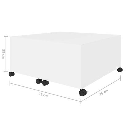 Salongbord Sofabord Hvit 75x75x38 cm
