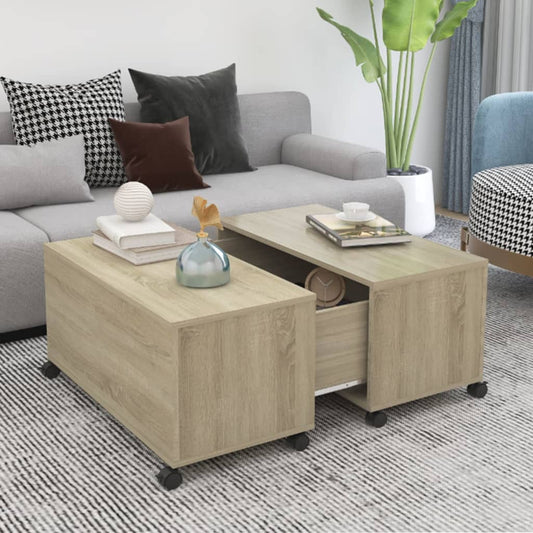 Salongbord Sofabord Sonoma Eik 75x75x38 cm