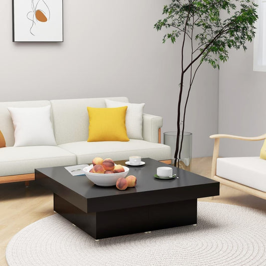 Salongbord Sofabord Svart 90x90x28 cm
