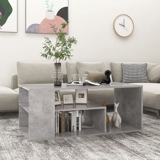 Salongbord Sofabord Betonggrå 100x50x40 cm