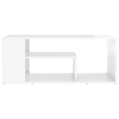 Salongbord Sofabord Høyglans Hvit 100x50x40 cm