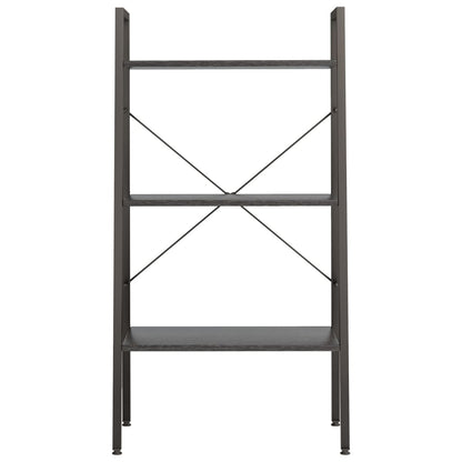 Bokhylle Svart  3 etasjer 56x35x108 cm
