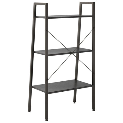 Bokhylle Svart  3 etasjer 56x35x108 cm