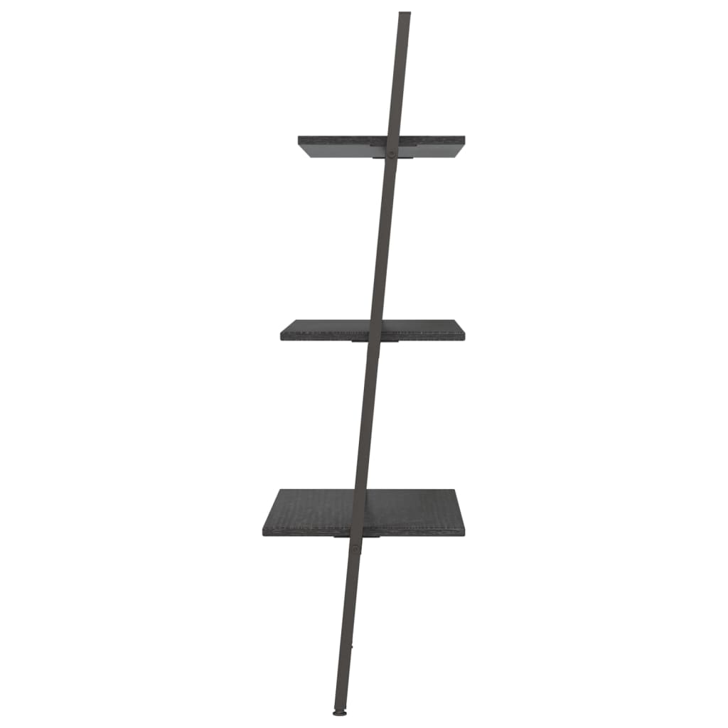 Stigehyller 3 etasjer svart 64x34x116 cm