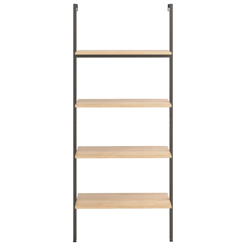 Stigehyller 4 etasjer lysebrun og svart 64x35x152,5 cm
