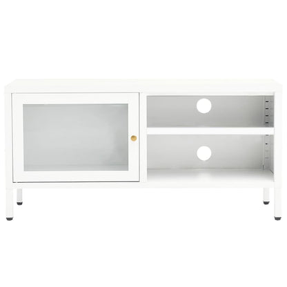 TV-Møbel DIV. Hvit TV-benk 90x30x44 cm glass