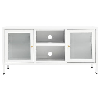 TV-Møbel DIV. TV-benk Hvit 105x35x52 cm glass