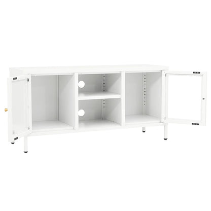 TV-Møbel DIV. TV-benk Hvit 105x35x52 cm glass