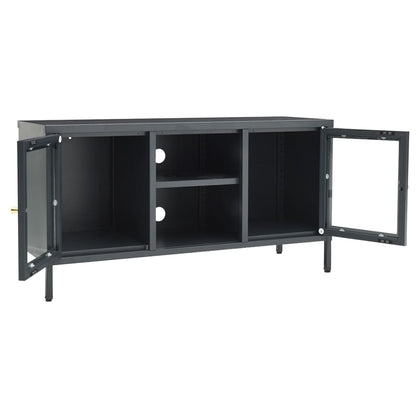 TV-Møbel DIV. TV-benk antrasitt 105x35x52 cm glass