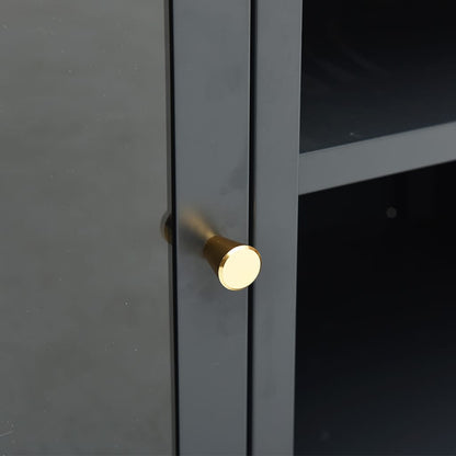 TV-Møbel DIV. TV-benk antrasitt 105x35x52 cm glass