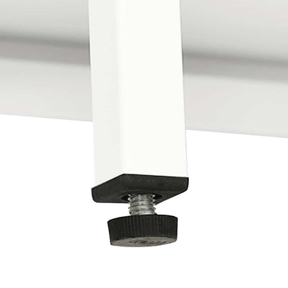 Skjenk Hvit 105x35x70 cm stål og glass