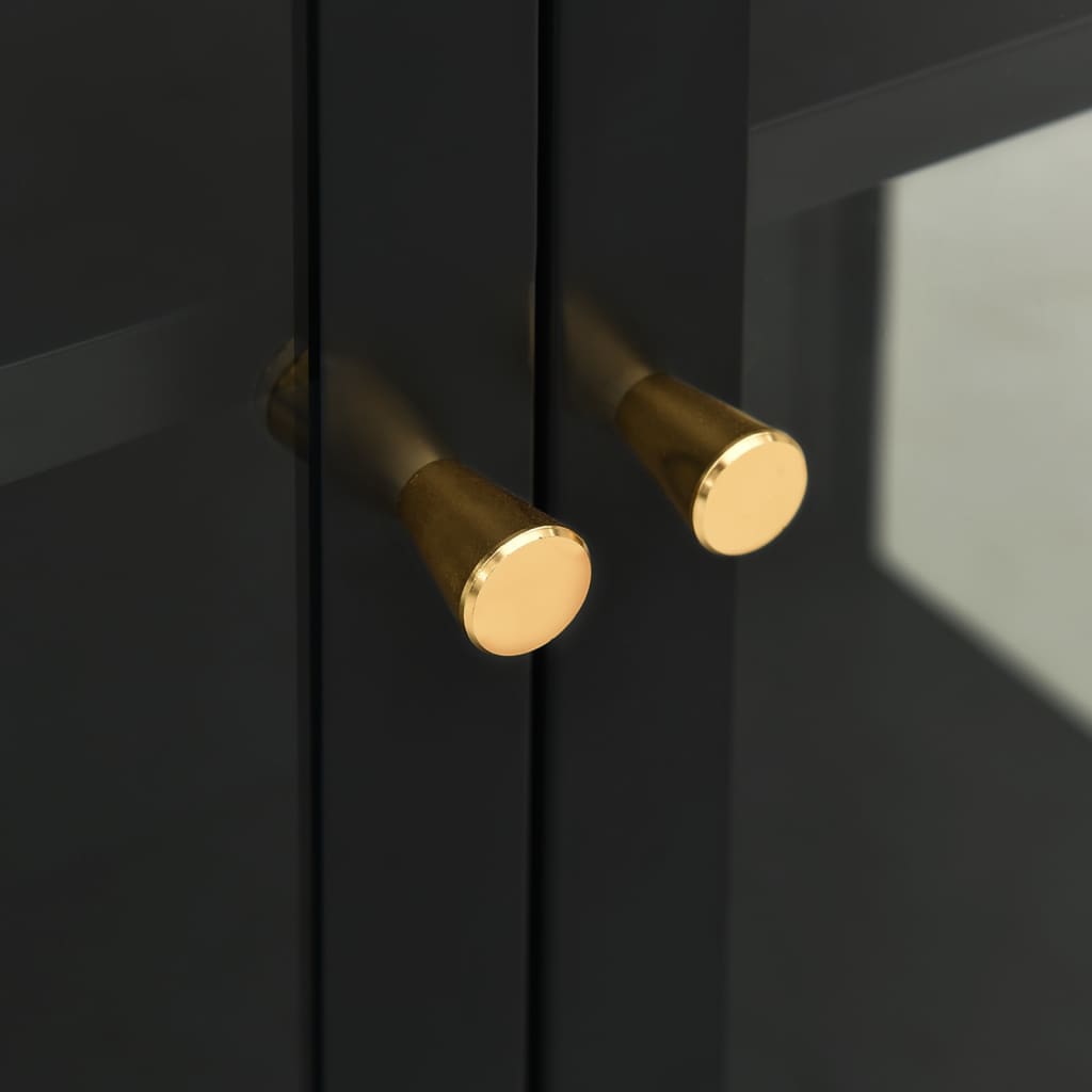 Skjenk DIV. Svart 75x35x105 cm glass