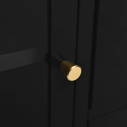 Skjenk DIV. Svart 75x35x70 cm herdet glass