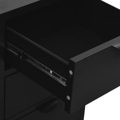 Skjenk DIV. Svart 75x35x70 cm herdet glass