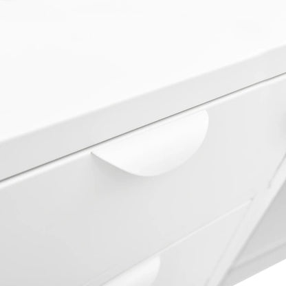 Skjenk DIV. Hvit 105x35x70 cm herdet glass