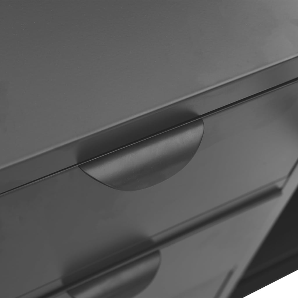 Skjenk DIV. antrasitt 105x35x70 cm herdet glass