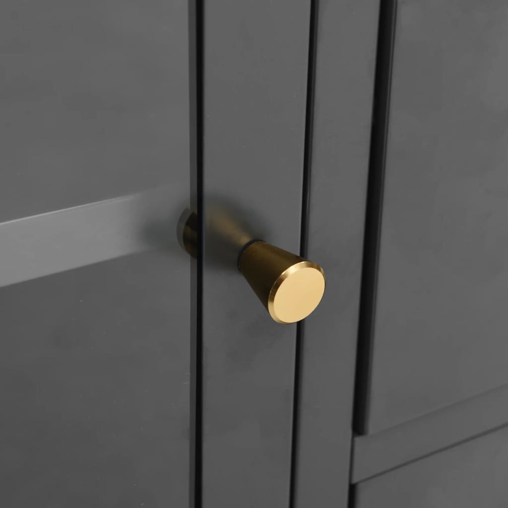 Skjenk DIV. antrasitt 105x35x70 cm herdet glass