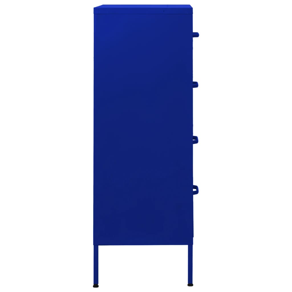 Kommode DIV. marineblå 80x35x101,5 cm stål