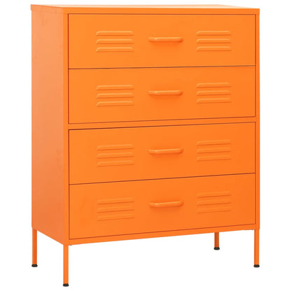 Kommode DIV. oransje 80x35x101,5 cm stål