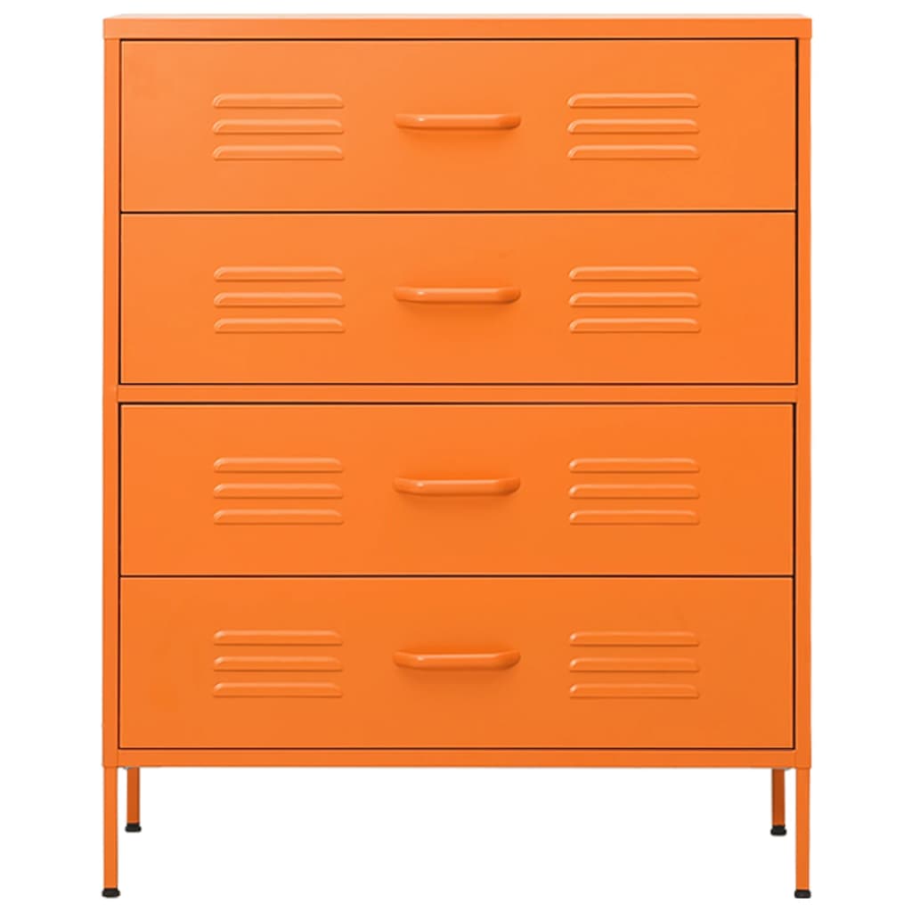 Kommode DIV. oransje 80x35x101,5 cm stål