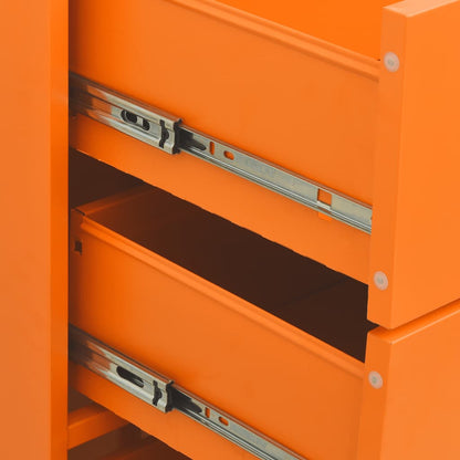 Kommode DIV. oransje 80x35x101,5 cm stål
