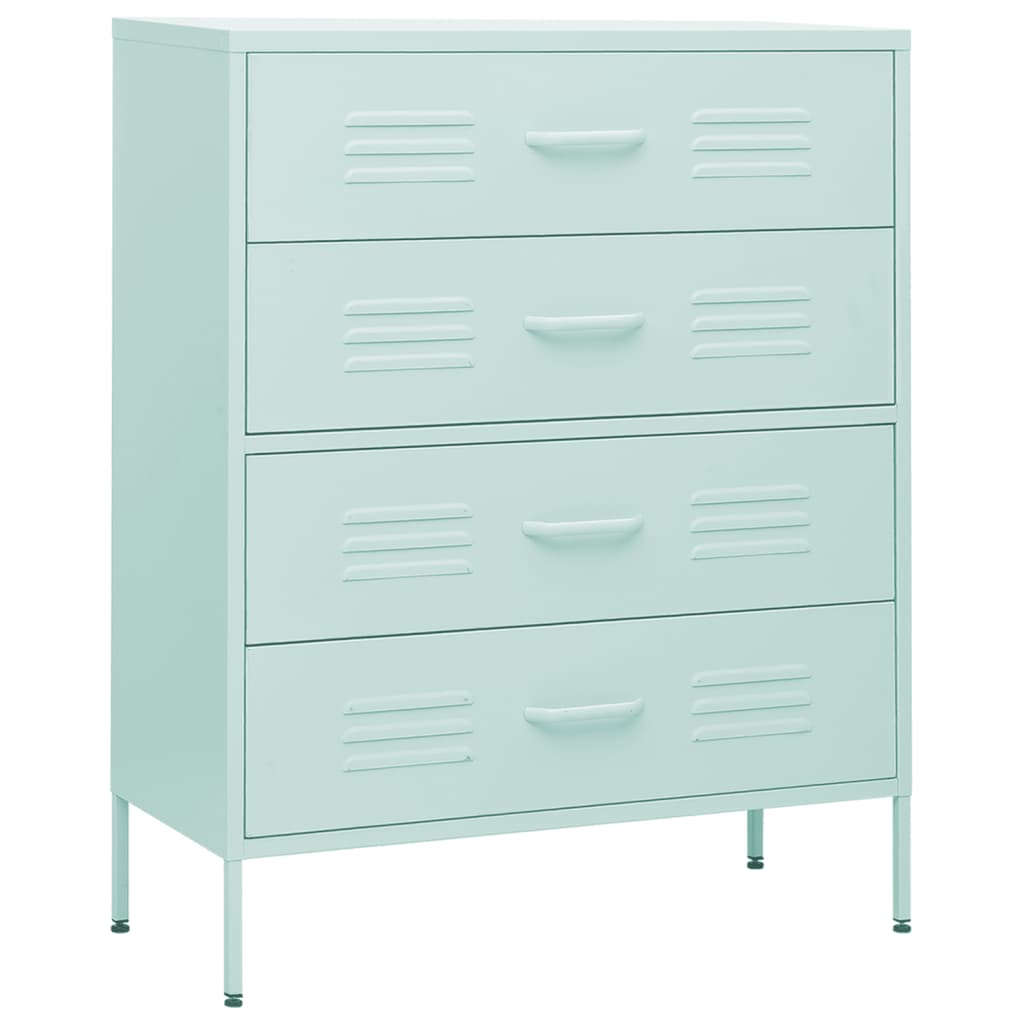 Kommode DIV. myntegrønn 80x35x101,5 cm stål