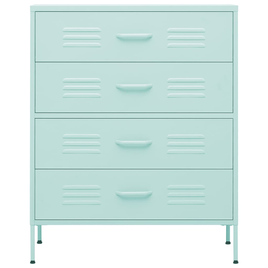 Kommode DIV. myntegrønn 80x35x101,5 cm stål